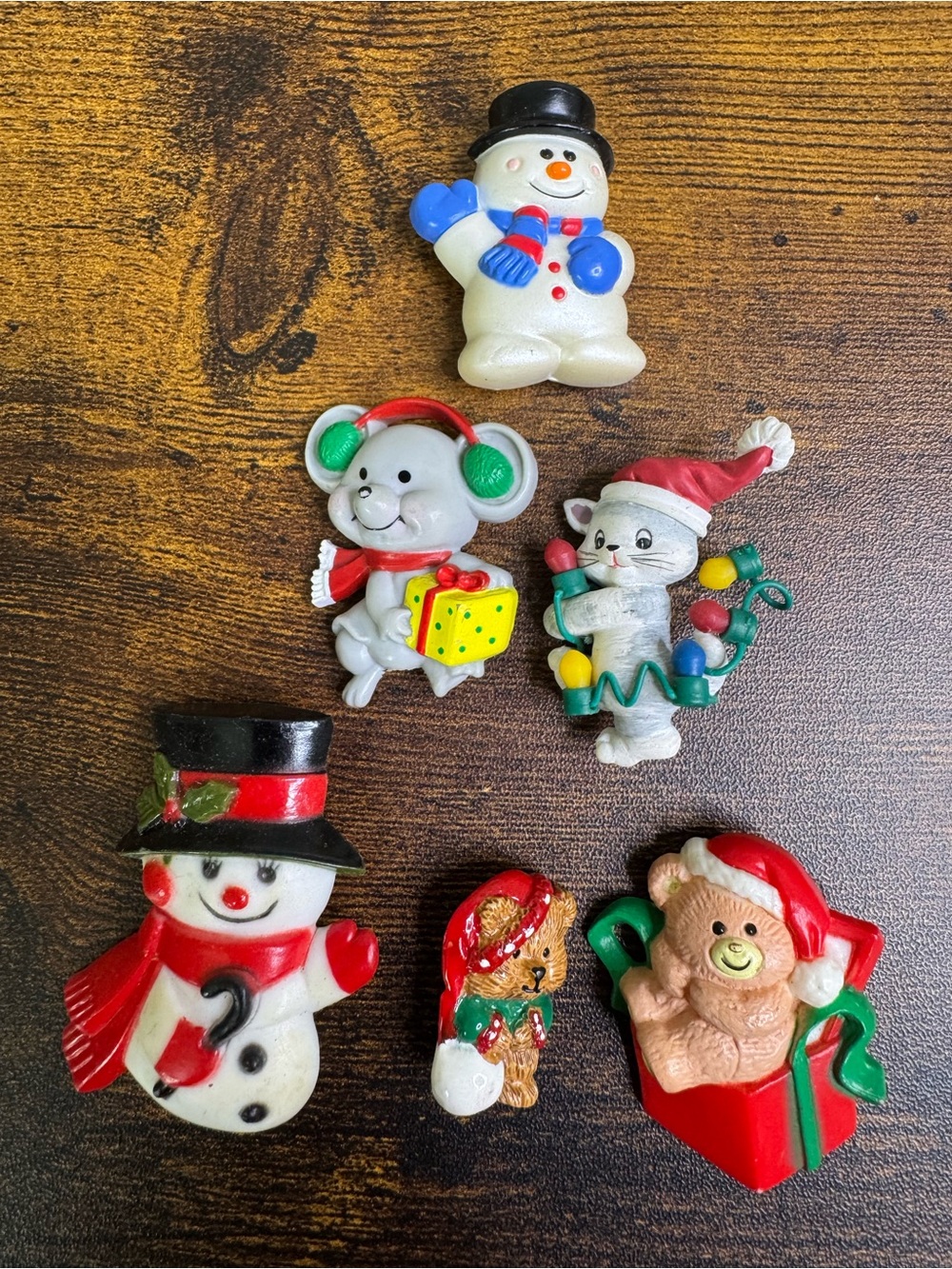 Vintage Plastic Christmas and Holiday Pins for Kids and Adults Kitsch Nostalgia